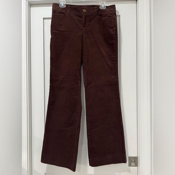 Lilly Pulitzer Brown Corduroy Pants Size 8 - Palm Beach‎ Fit white label - Picture 1 of 5
